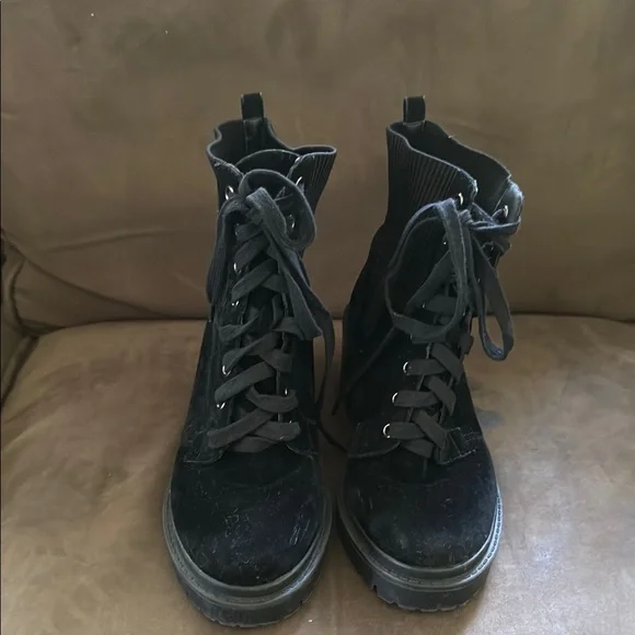 Black Women's Ankle Boots - Picture 2 of 4